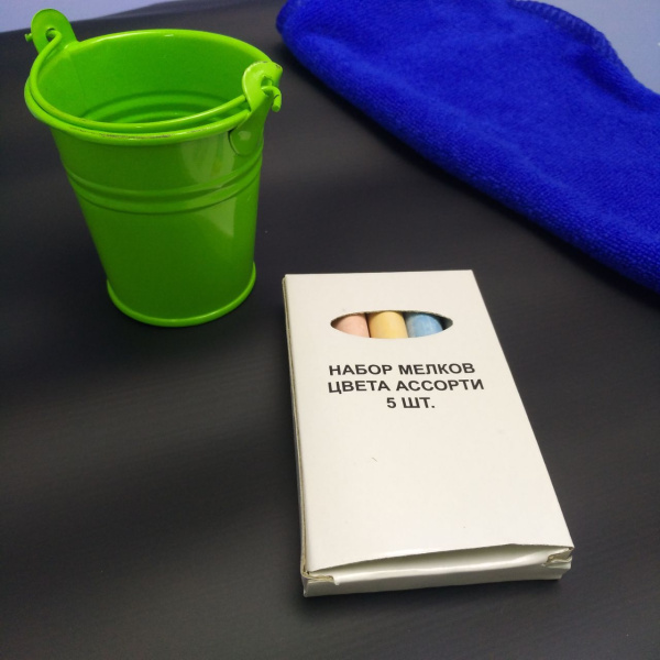 Доска на холодильник магнитно-меловая 30х40 см "Teddy Bear" с набором аксессуаров / Доска МИШКА